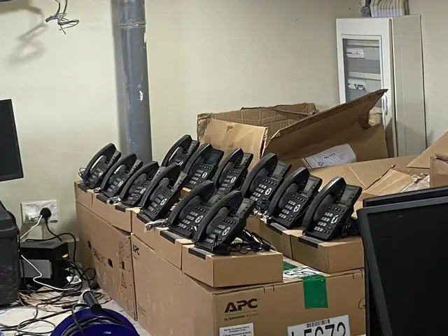 IP phones configured and tested before they went out to the wards and offices.